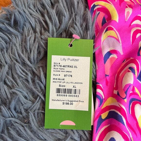 Lilly Pulitzer Sloane Maxi Dress Iris Blue Size XL NWT - Picture 3 of 8